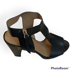 Franco Sarto Black T Strap Heel 8